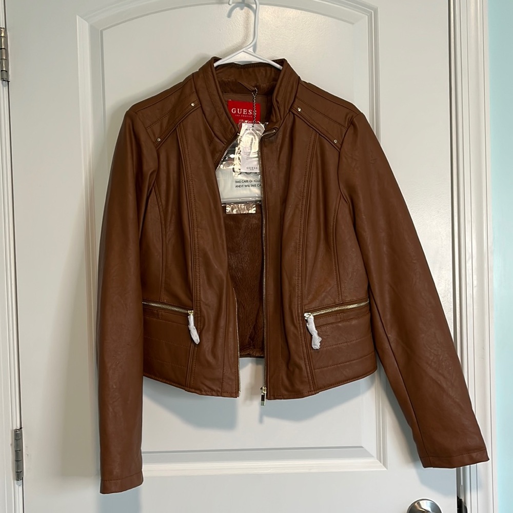 Leather GUESS jacket